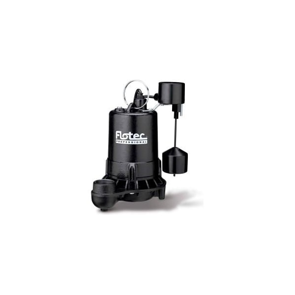 Pentair Flotec Flotec Professional Series 1/2 HP Submersible Cast Iron Effluent Pump, Vertical Switch E50VLT - main